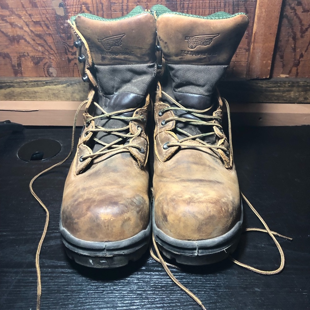 Red Wing Brown Leather King Toe Boots size 11.5